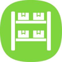 Boxes Glyph Curve Icon vector
