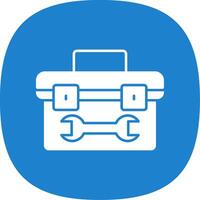 Tool Box Glyph Curve Icon vector