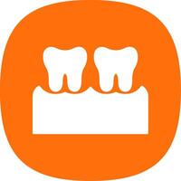 Gum Glyph Curve Icon vector