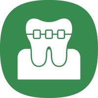 Braces Glyph Curve Icon vector