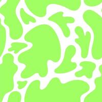 Green abstract leaves seamless pattern. Flat one color wavy greens on white background. vector