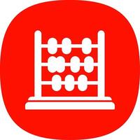 Abacus Glyph Curve Icon vector