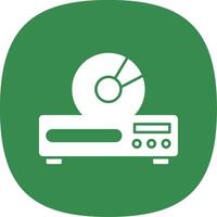 Dvd Player Glyph Curve Icon vector