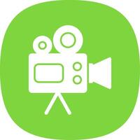 Camera Glyph Curve Icon vector