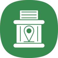 Telephone Booth Glyph Curve Icon vector