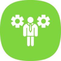 Business People Glyph Curve Icon vector