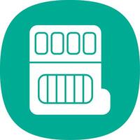 Memory Card Glyph Curve Icon vector