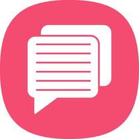 Chat Glyph Curve Icon vector