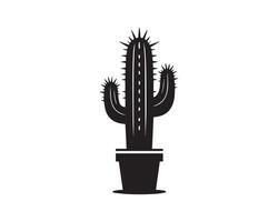 cactus silhouette icon graphic logo design vector