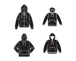 hoodie silhouette icon graphic logo design vector