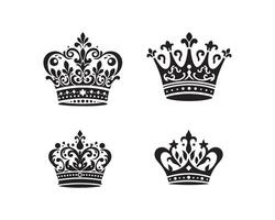 Crown silhouette icon graphic logo design vector