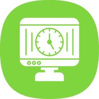 Time Management Glyph Curve Icon vector