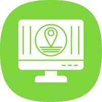 Adress Glyph Curve Icon vector