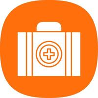 First Aid Kit Glyph Curve Icon vector