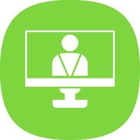 Management Glyph Curve Icon vector