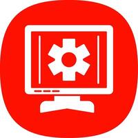 Setting Glyph Curve Icon vector
