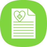 Health Glyph Curve Icon vector