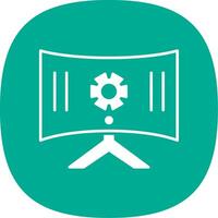Management Glyph Curve Icon vector