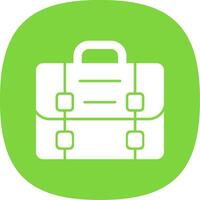 Briefcase Glyph Curve Icon vector