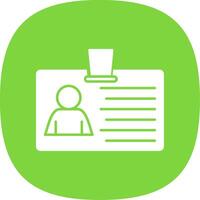 Id Card Glyph Curve Icon vector