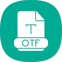 Otf Glyph Curve Icon vector