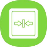 Minimize Glyph Curve Icon vector