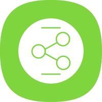 Share Glyph Curve Icon vector