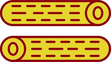 Wood Log Line Two Color Icon vector