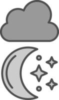 Moon Fillay Icon vector