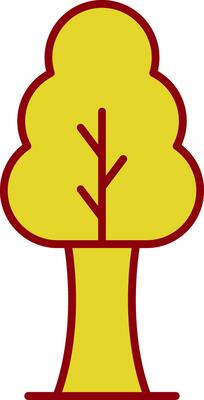 Tree Line Two Color Icon