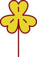 Clover Line Two Color Icon vector