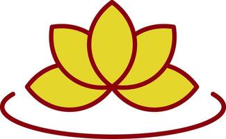 Lotus Line Two Color Icon vector