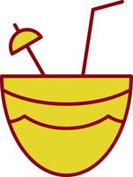 Coconut Line Two Color Icon vector