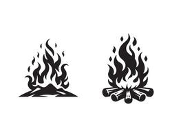 fire silhouette icon graphic logo design vector