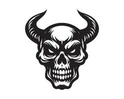 skull silhouette icon graphic logo design vector