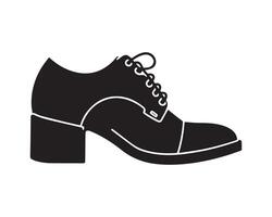 zapato silueta icono gráfico logo diseño vector