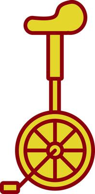 Unicycle Line Two Color Icon