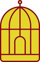 Circus Cage Line Two Color Icon vector
