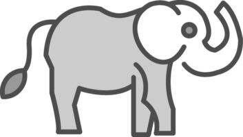 Elephant Fillay Icon vector