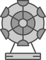 Ferris Wheel Fillay Icon vector