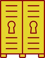 Lockers Line Two Color Icon vector
