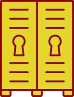 Lockers Line Two Color Icon vector