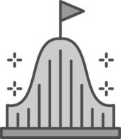 Roller Coaster Fillay Icon vector