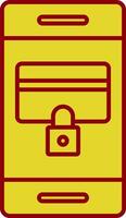 Secure Payment Line Two Color Icon vector