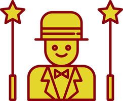 Magician Line Two Color Icon vector