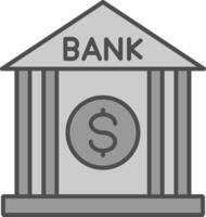 banco relleno icono vector