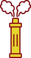 Smoke Grenade Line Circle Icon vector