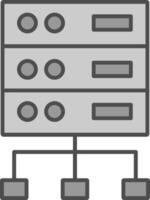 estructurado datos relleno icono vector