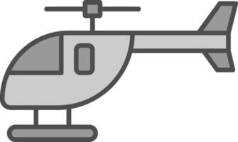 Helicopter Fillay Icon vector