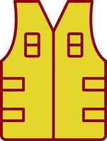 Bullet Proof Vest Line Two Color Icon vector